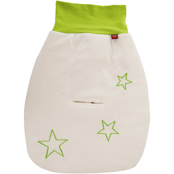 Strampelsack Star, mit Gurtschlitz, beige