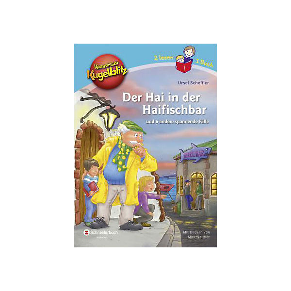 Zwei lesen ein Buch: Kommissar Kugelblitz - Der Hai in der Haifischbar und 6 andere spannende Fälle