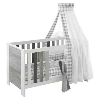 Komplett Kinderzimmer WOODY GREY, 3-tlg. (Kinderbett, Umbauseiten, Wickelkommode und 3-türiger Kleiderschrank) 2