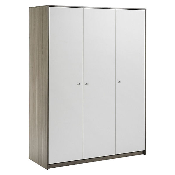 Kleiderschrank CLASSIC LINE WILDEICHE, weiß/wildeiche, 3-türig
