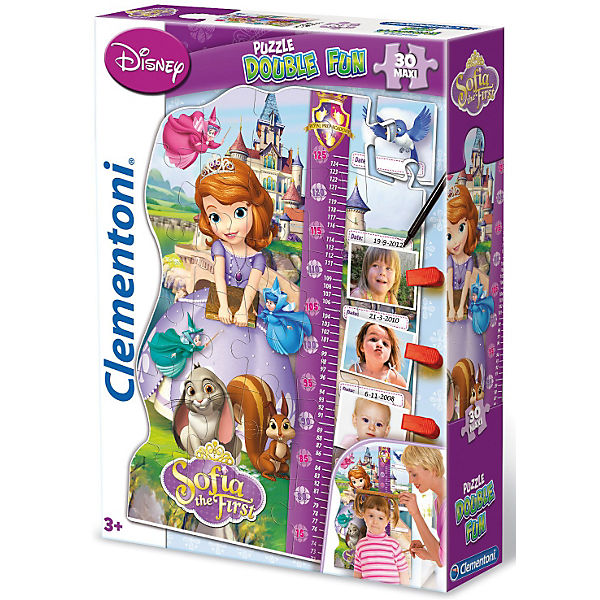 Double Fun Puzzle als Messlatte - Sofia die Erste, 30 Teile