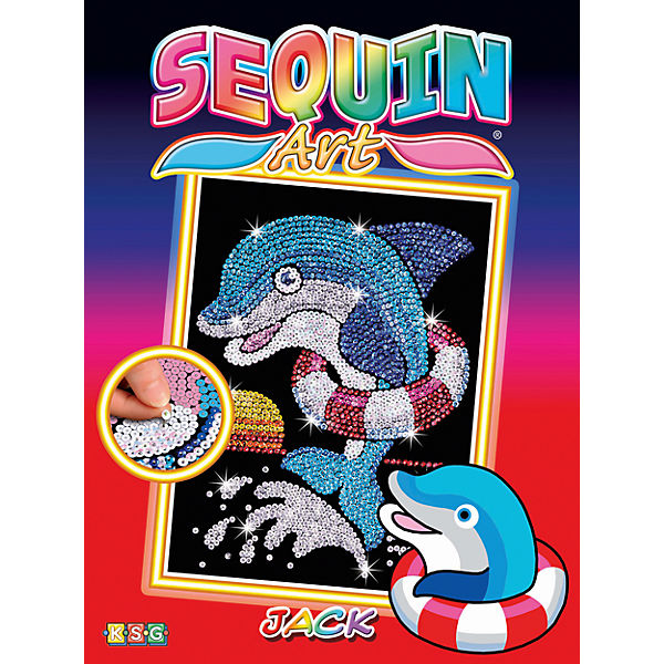 Sequin Art Red - Delfin
