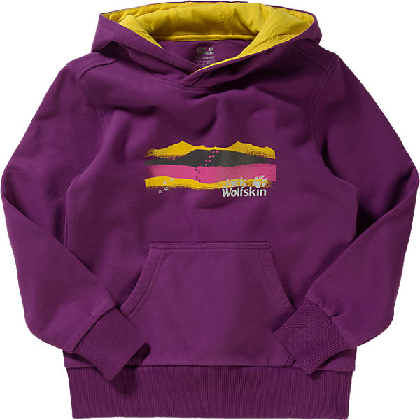 JACK WOLFSKIN Sweatshirt MOUNTAIN RANGE HOODY für Mädchen, lila