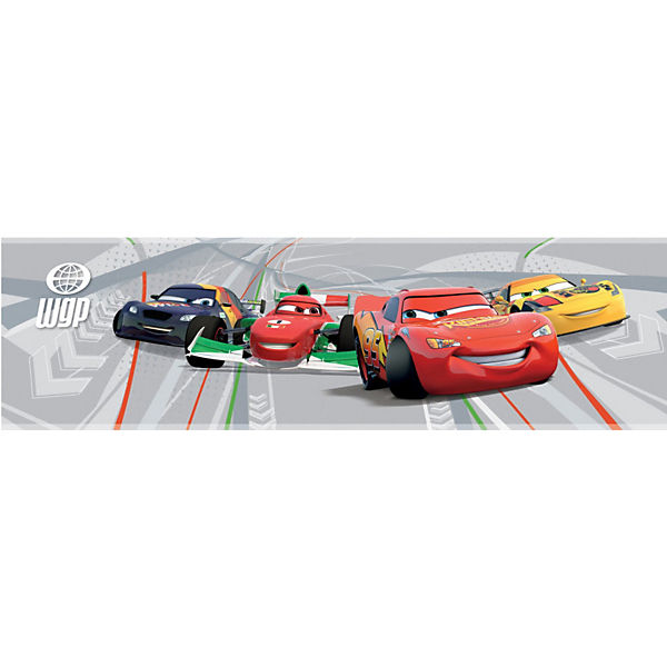 Bordüre Cars grau, 5 m x 10,6 cm