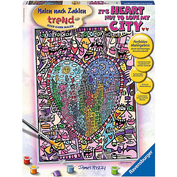 Malen nach Zahlen: Rizzi - It's Heart not to love my City - Trend