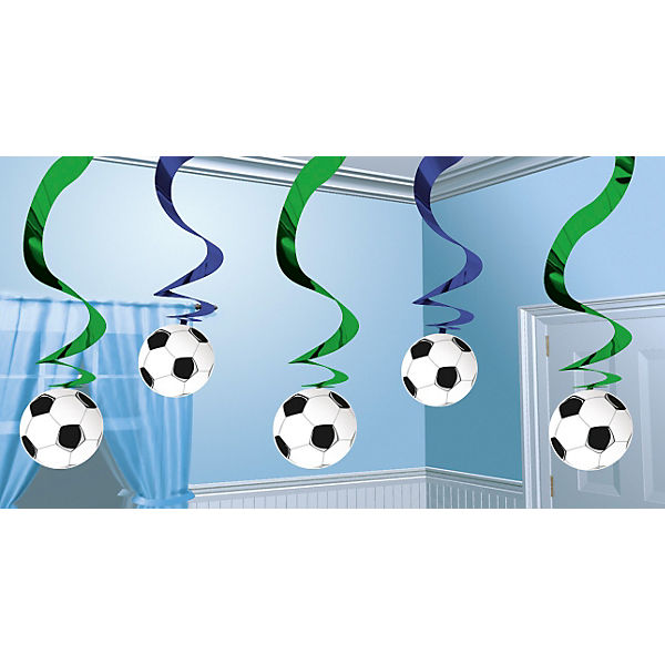 Dekospiralen Fußball, 5 Stück