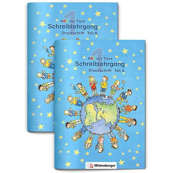 ABC der Tiere, Ausgabe Bayern: 1. Jahrgangsstufe, Schreiblehrgang Druckschrift, Teil A und B zu Lesen in Silben (Silbenfibelę)