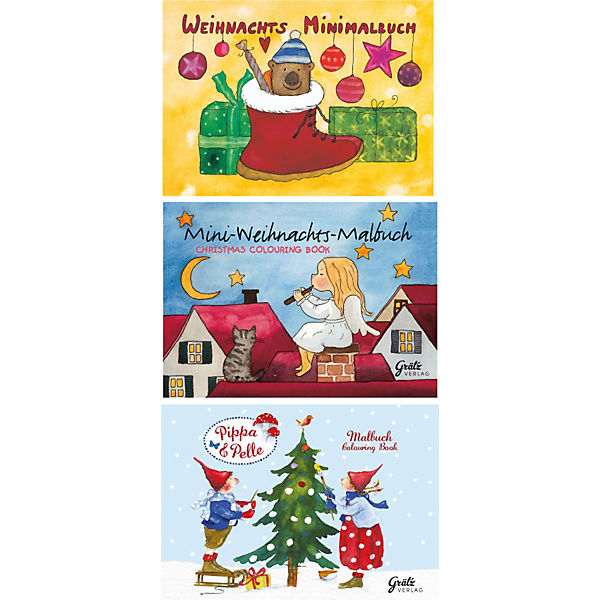 Mini-Malbuchset Weihnachten, 3 Stück