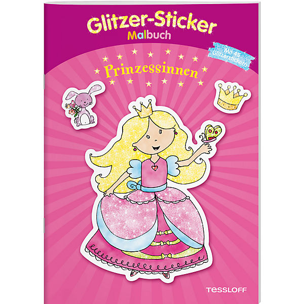 Glitzer-Sticker-Malbuch - Prinzessinnen