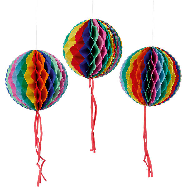 Wabenball 30 cm, 3 Stück