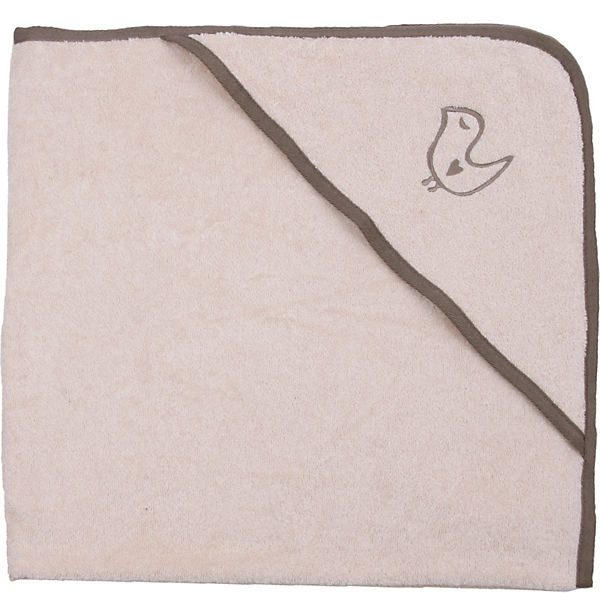 LIVING CRAFTS Baby Kapuzen-Badetuch Organic Cotton