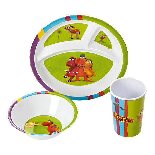Frühstücksset Drache Kokosnuss, 3-tlg.