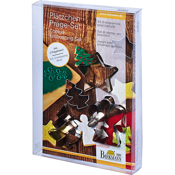 Plätzchen-Prägeset Merry Christmas, 5-tlg.