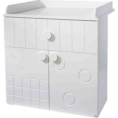 Wickelkommode schmal CAMBINO PLAY, 2-türig, Weiß