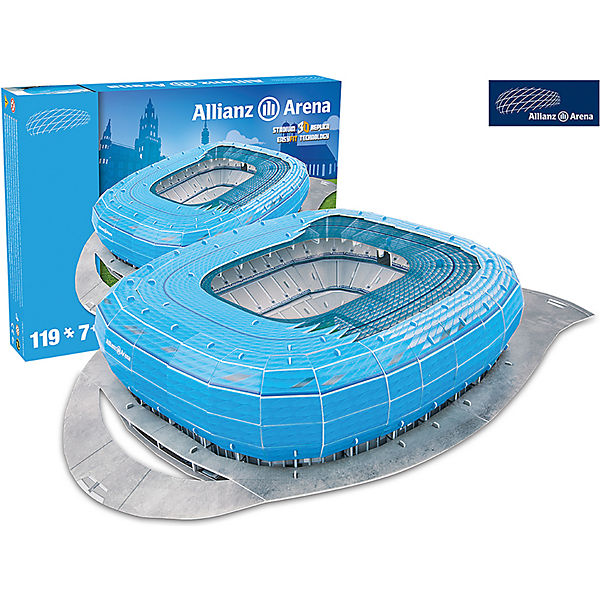 3D Stadion-Puzzle Allianz Arena München (blau)