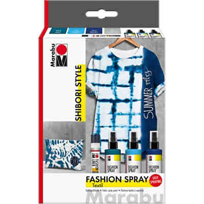 Stoffmalfarbe HOT SUMMER, 4 x 15 ml inkl. Pinsel & Fashionliner