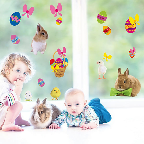 Fenster Sticker Ostern, 17-tlg.