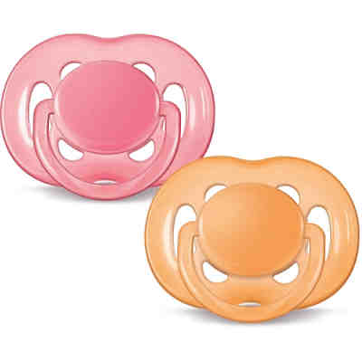 Schnuller Freeflow SCF178/28, Silikon, Gr. 2, Mädchen, 2er Pack