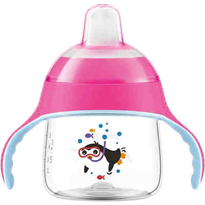 Trinklernflasche SCF751/07, 200 ml, Silikonschnabel, pink