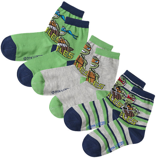 TEENAGE MUTANT NINJA TURTLES Kinder Socken 3er-Pack