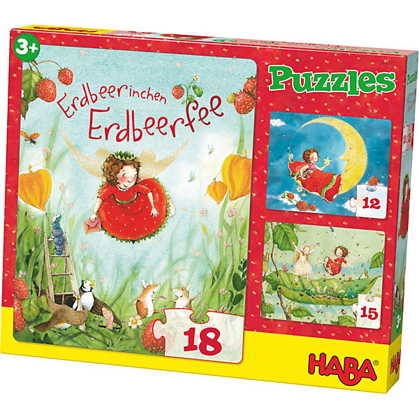 3 in 1 Puzzle-Set Erdbeerinchen Erdbeerfee