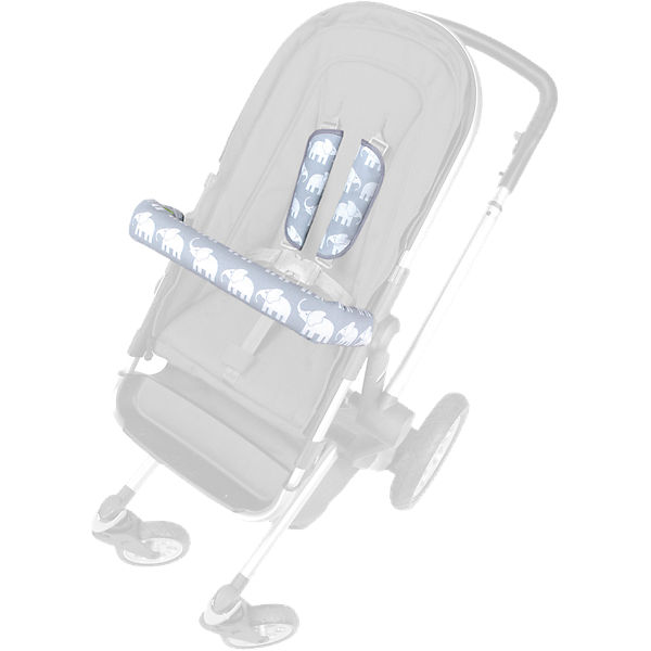 Gurtpolster für Kinderwagen und Buggy, Käthe, Elefanten grau, 3-tlg.