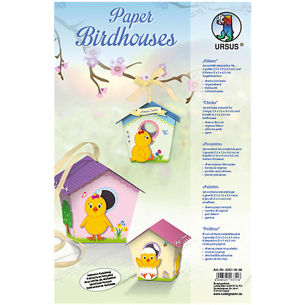Paper Birdhouses Küken