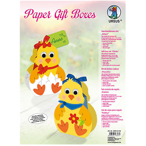 Geschenkboxen-Set Küken