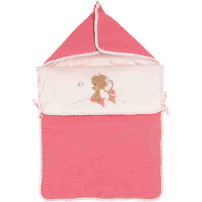 Einschlagdecke für Babyschale Elefant Rose, Charlotte & Rose, 70 x 44 cm
