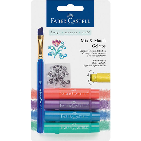 Gelatos Aquarellkreide, wasservermalbar, 6 Metallicfarben