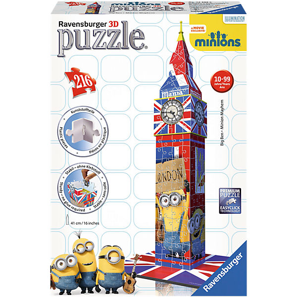 3D Gebäude Puzzle Big Ben Minions Edition 216 Teile