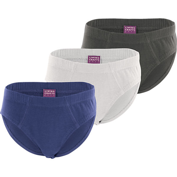 LIVING CRAFTS Slips 3er-Pack für Jungen, Organic Cotton