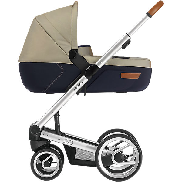 Kombi-Kinderwagen Igo, urban nomad sand&blue, Gestell silver, 2015