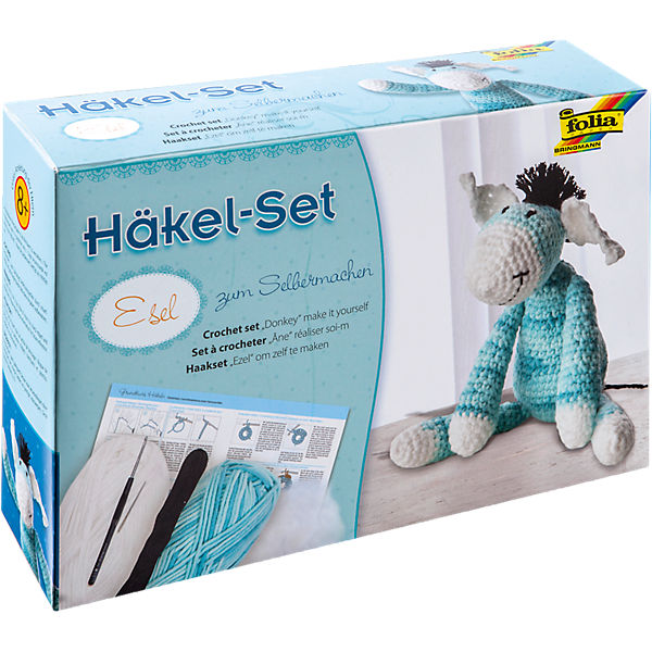 Häkelset Kuscheltier Esel