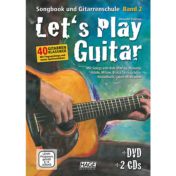 Let's Play Guitar, m. DVD+ 2 Audio-CDs