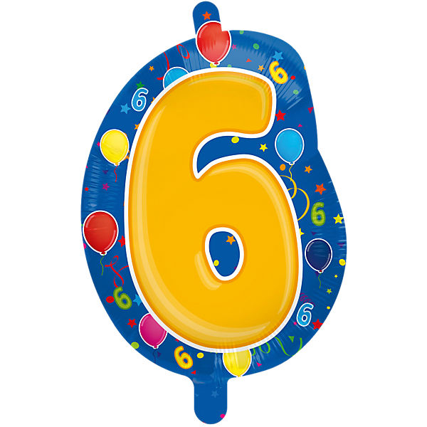 Folienballon Zahl 6