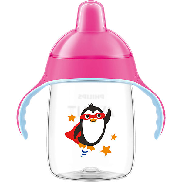 Trinklernflasche SCF755/07, 340 ml, Silikonschnabel, pink