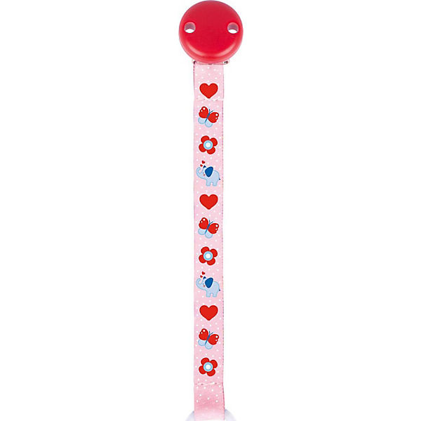 Schnullerkette Textil rosa