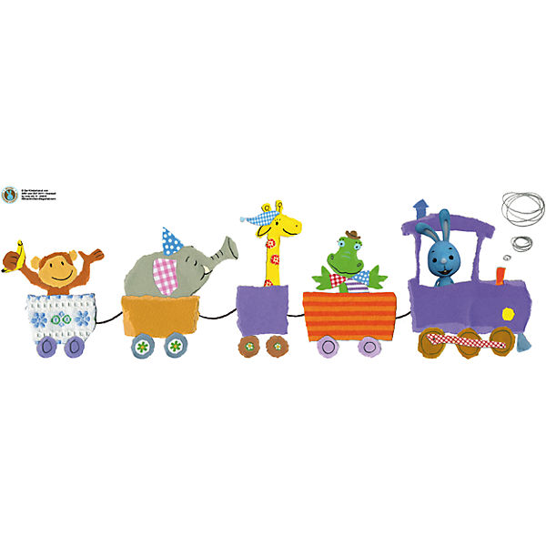 Wandsticker, Kikaninchen Zug, 23,5 x 67 cm