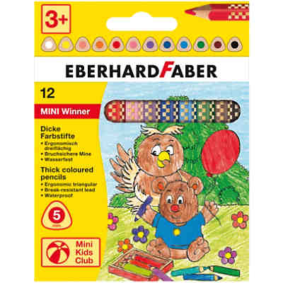 Mini Kids Jumbo-Buntstifte Mini Winner, 12 Farben
