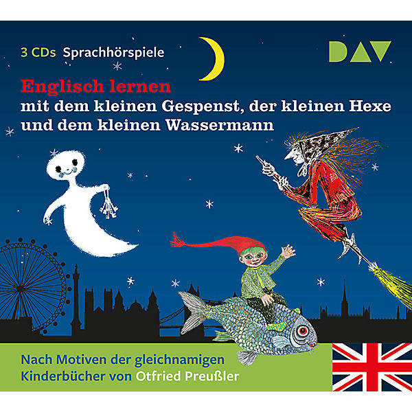 Englisch lernen mit dem kleinen Gespenst, der kleinen Hexe und dem kleinen Wassermann, 3 Audio-CDs