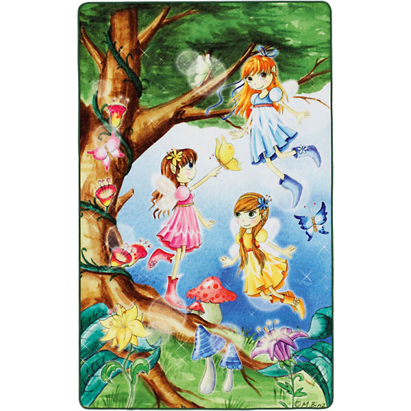Kinderteppich Lovely Kids, Feen im Wald, 100 x 160 cm