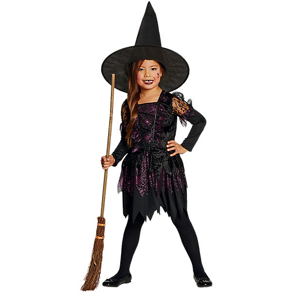Kostüm Spider Witch schwarz-pink