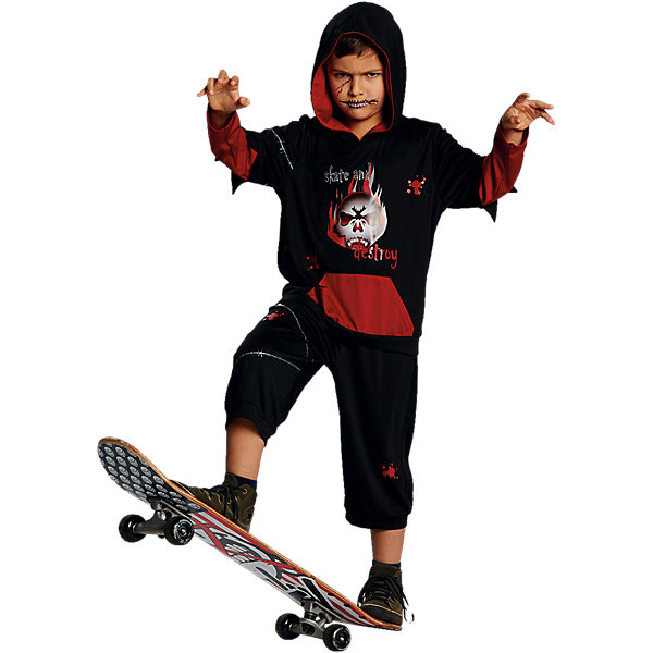 Kostüm Grusel Skater schwarz