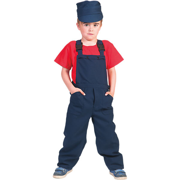 Kostüm Baumeister Overall blau