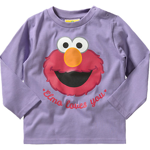 SESAMSTRASSE Langarmshirt lila Gr. 74 Mädchen Baby
