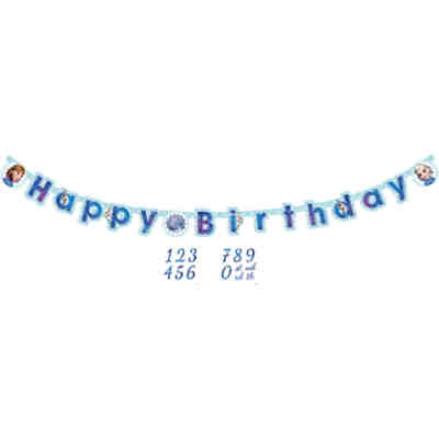 Girlande Die Eiskönig Happy Birthday, personalisierbar, 1,6 m