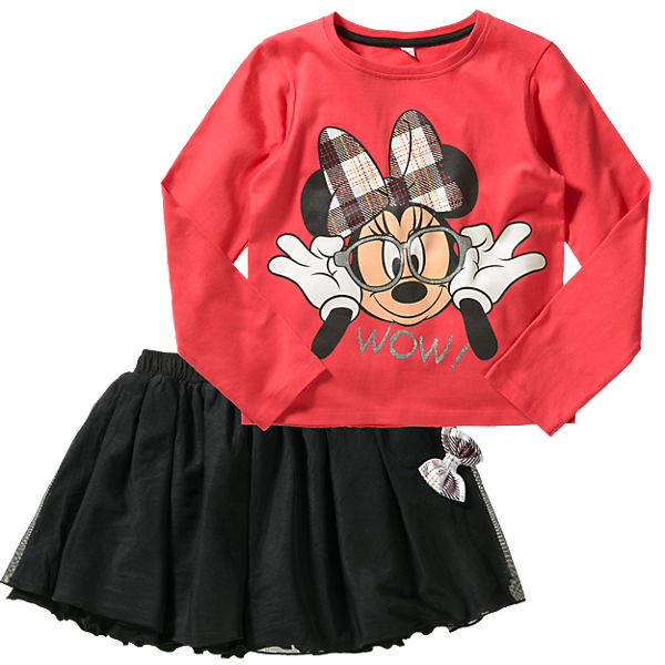 DISNEY MINNIE MOUSE Set Langarmshirt + Tüllrock für Mädchen