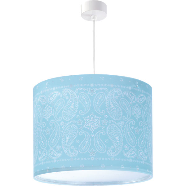 Hängelampe Ornamente, blau
