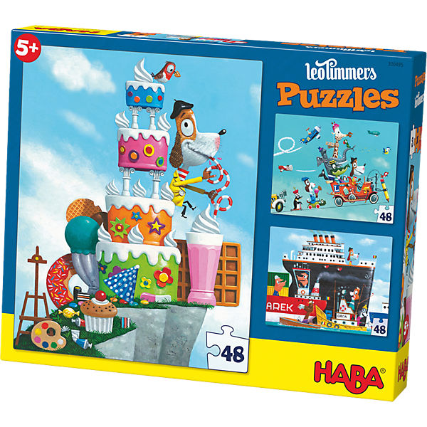3er Puzzle-Set - Leo Timmers Mister René - 48 Teile